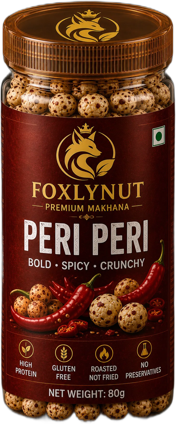 Foxlynut Peri Peri makhana jar